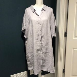 Tahari linen shirt dress